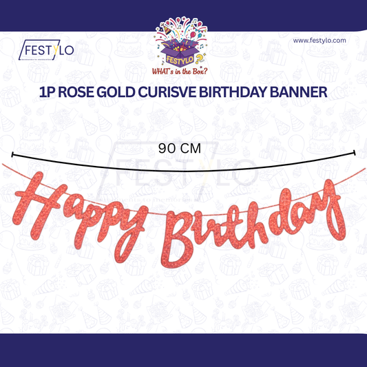 Rose Gold Birthday Decoration Combo
