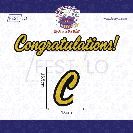 Gold Congratulations Banner With Black