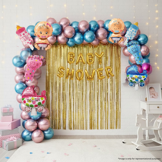Baby Shower Balloon Decor Combo (62 pcs)