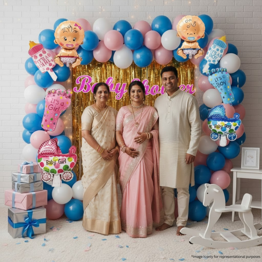 Baby Shower Balloon Decoration Kit (63 pcs)
