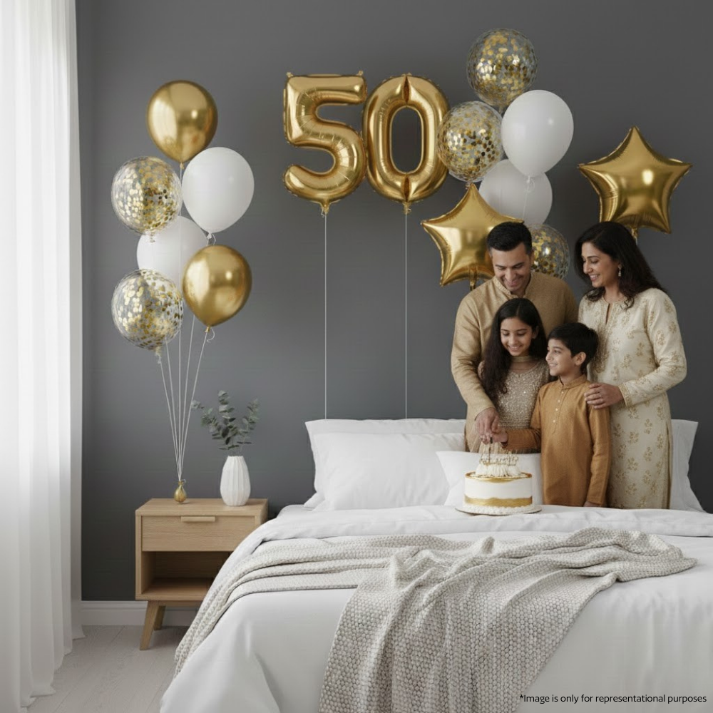 Golden Jubilee Birthday Decoration Set (19 pcs)