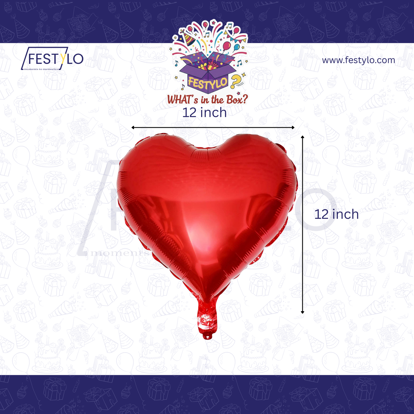 Red Heart Foil Balloon