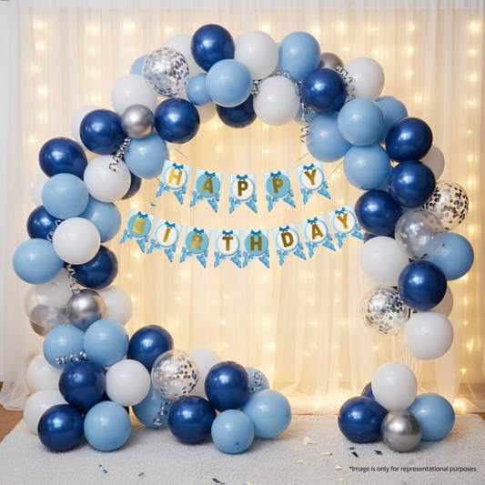 Blue Birthday Party Decoration Kit (50 pcs)
