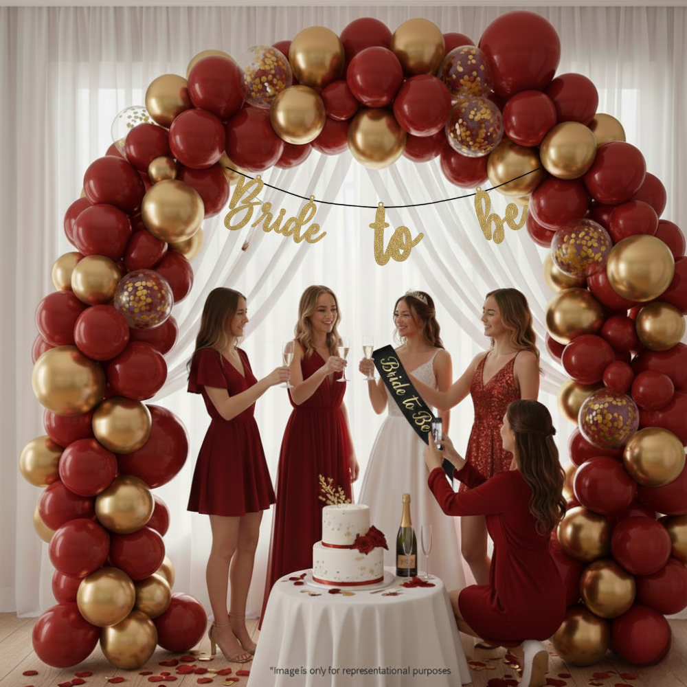 Golden Bride To Be Decor Set (26 pcs)