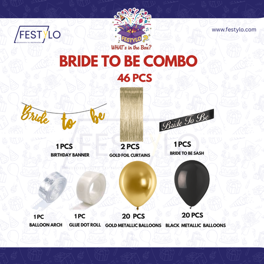 Black Gold Bride To Be (46 pcs)