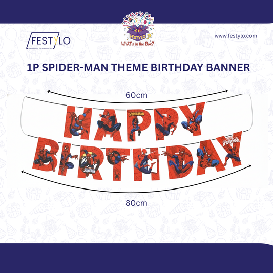 Spiderman Birthday Banner Party Decoration