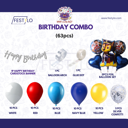 Paw Patrol Birthday Combo Kit (63pcs)