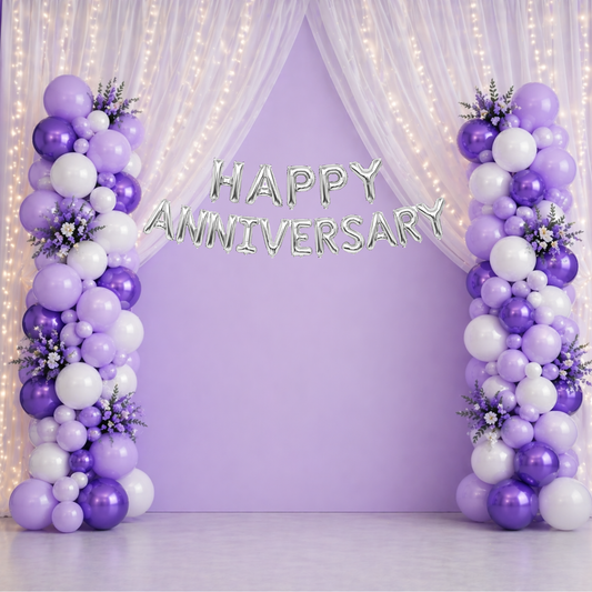 Lavender Purple Anniversary Decoration Kit (79 pcs)