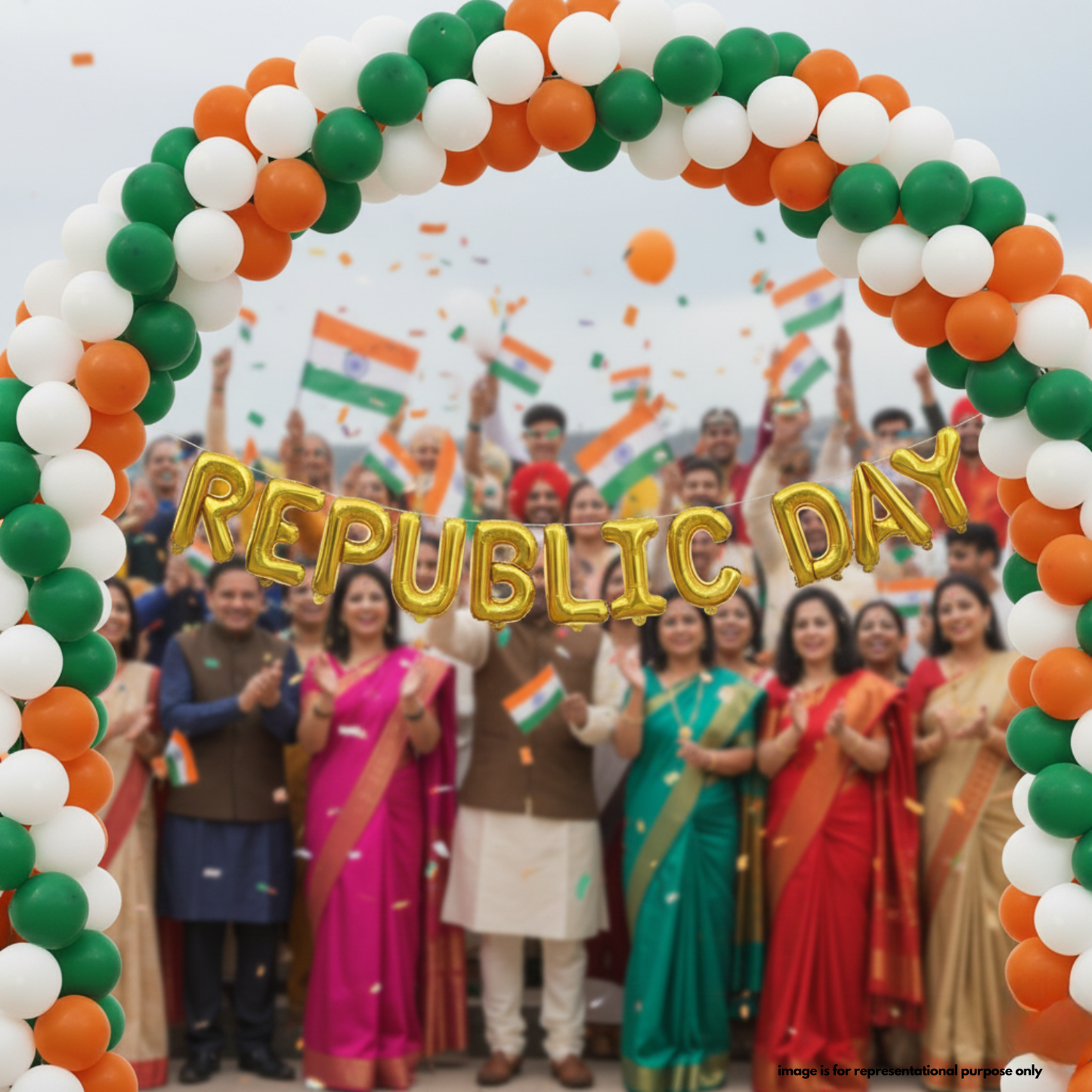 Republic Day Tricolor Decoration Kit (55 pcs)