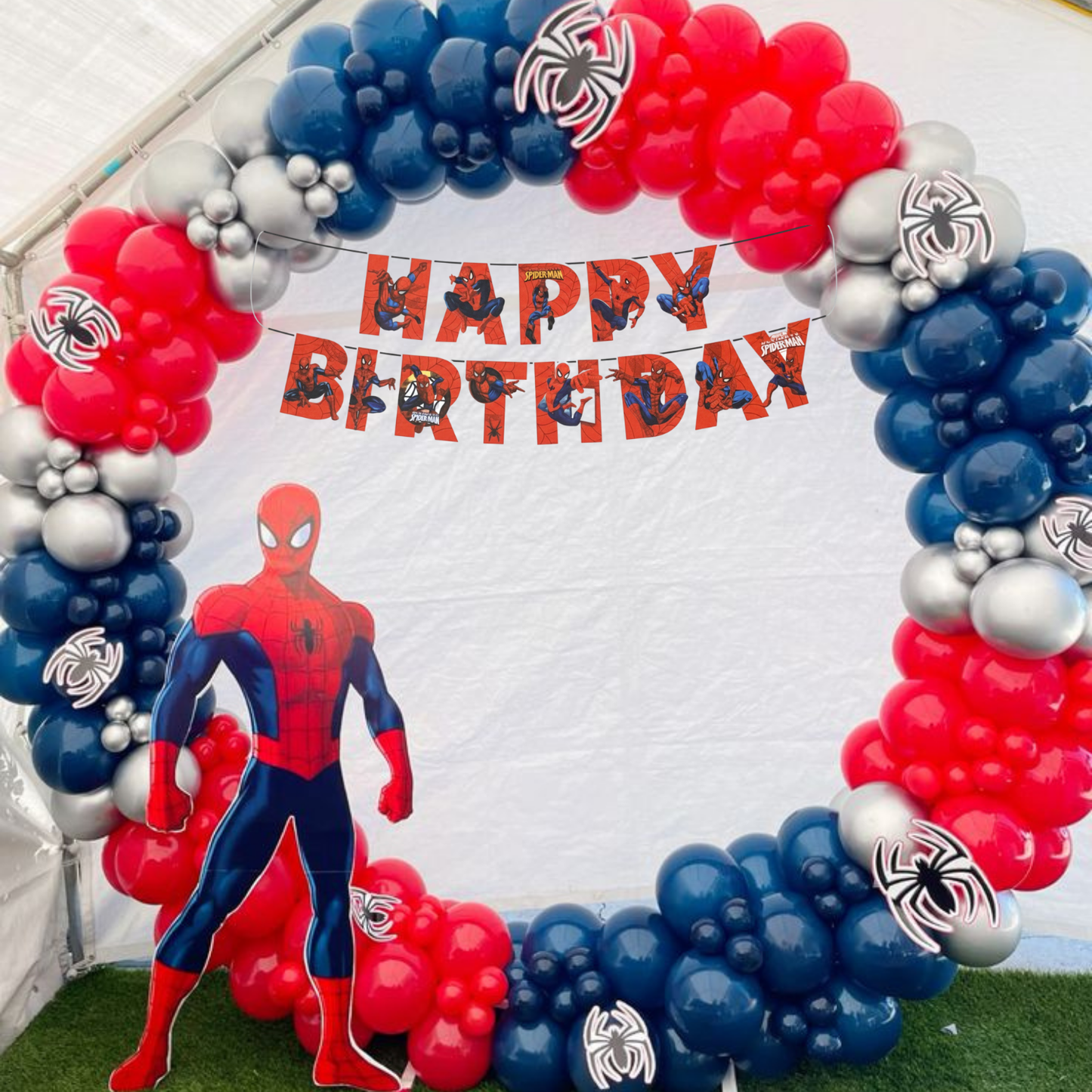 Spiderman Birthday Party Decoration Banner