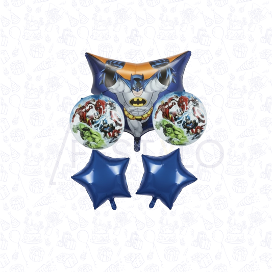Superhero Theme Birthday 5 pcs Foil Balloons