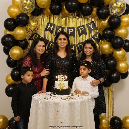 Black Golden Birthday Decoration (34 pcs)