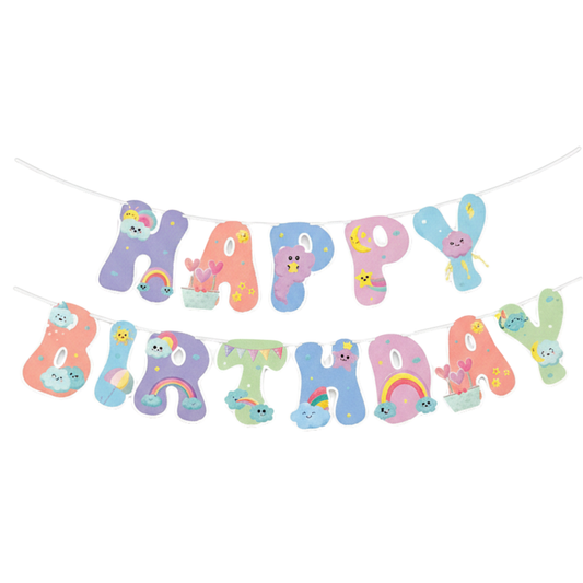 Rainbow Birthday Party Decoration Banner