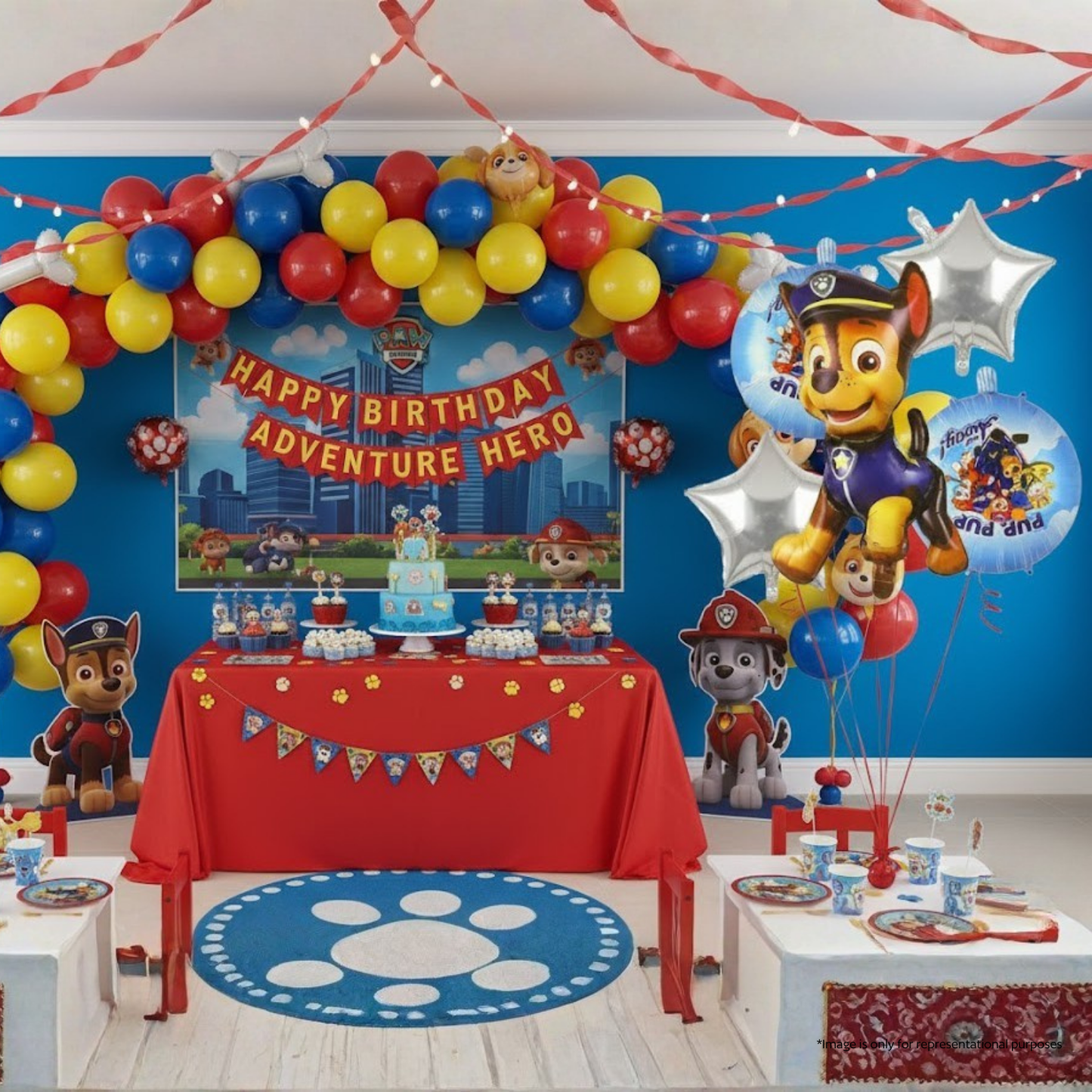 Paw Patrol Chase Birthday 5 pcs Foil Balloons