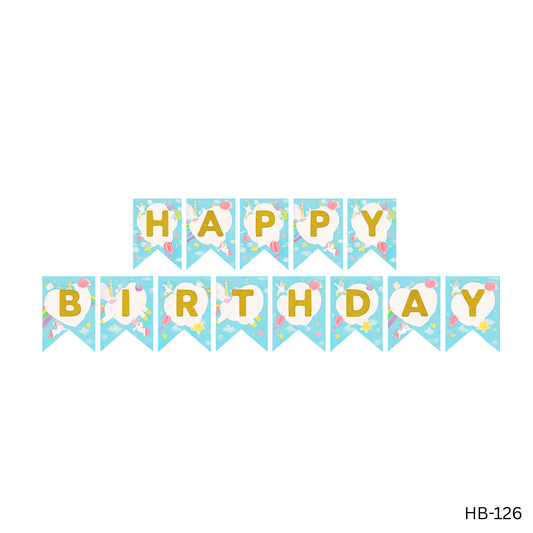 Unicorn Happy Birthday Banner Set