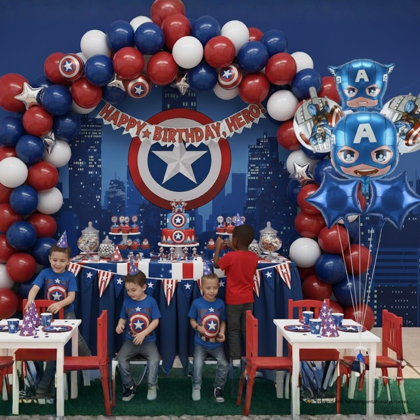 Captain America Superhero 5 pcs Foil Balloons