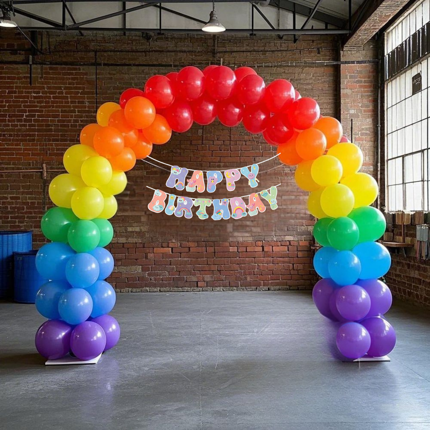 Rainbow Birthday Party Decoration Banner
