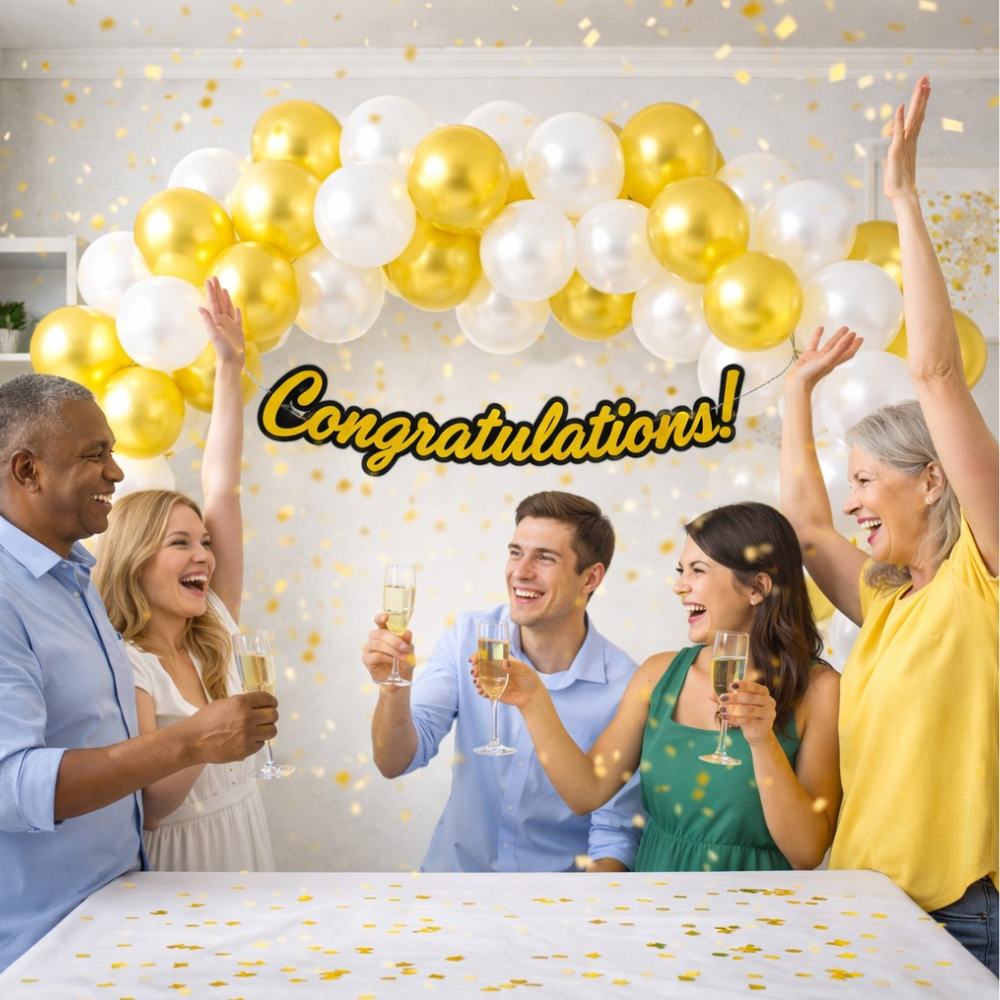 Golden Congratulations Party Decoration Set (43 pcs)