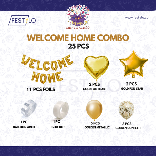 Golden Welcome Home Decoration Set (25 pcs)