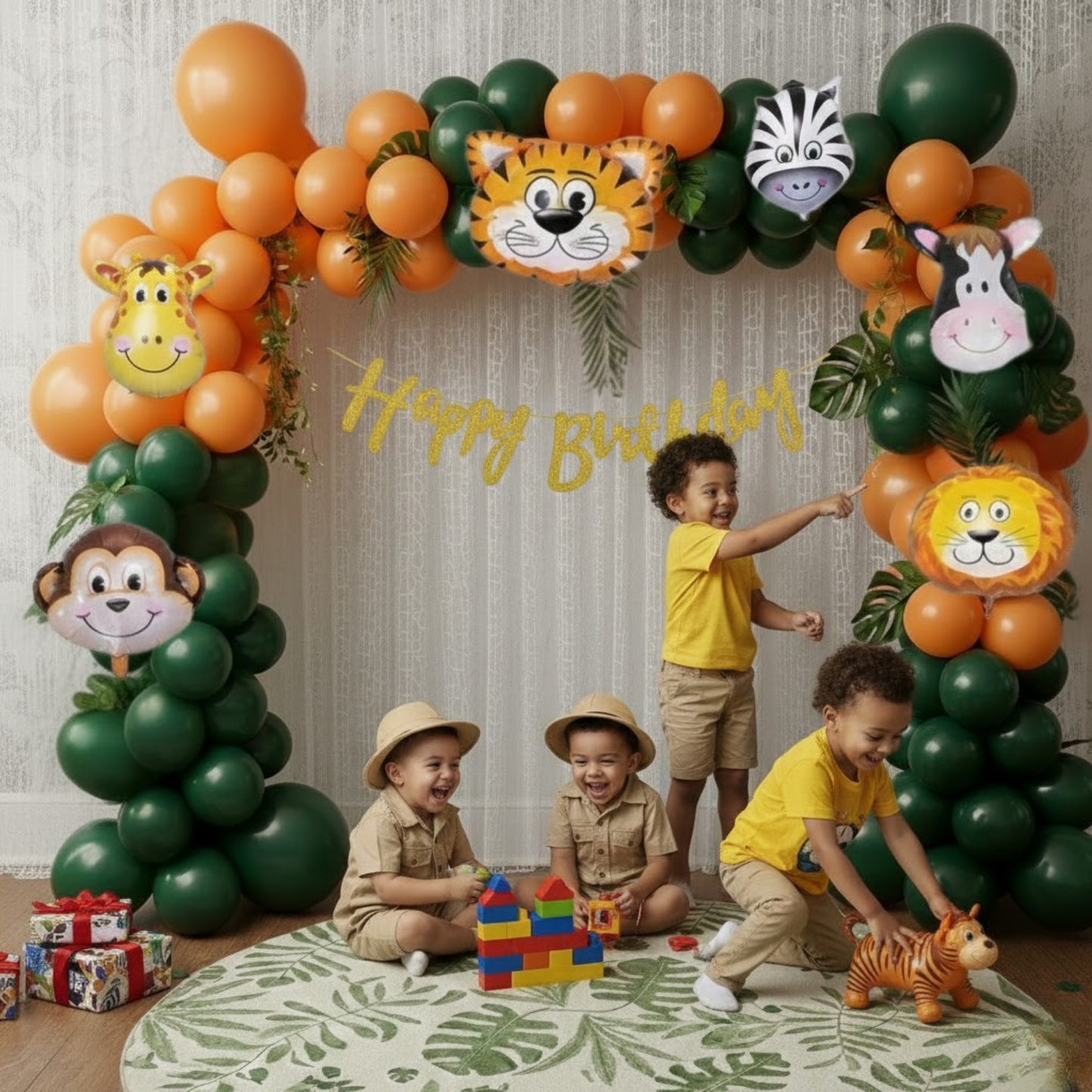 Jungle Theme Birthday Combo (65 pcs)
