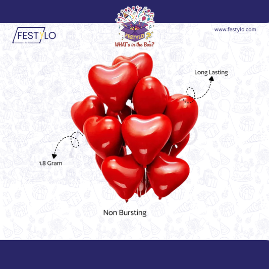 Red Heart Balloons (50 pcs)