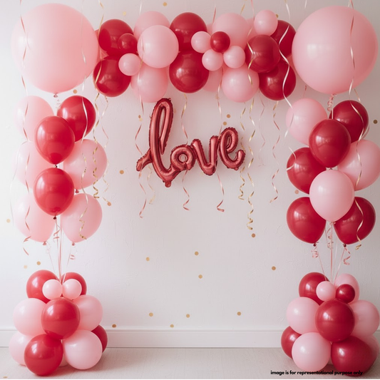Metallic Valentine Balloon Decor Kit (33 pcs)