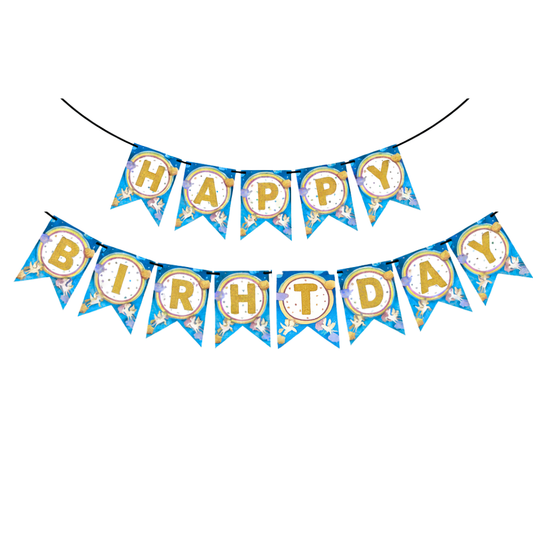 Blue Happy Birthday Banner Set