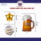 Birthday  Cheers Beer Glass 5 pcs Foil Balloon Party Set