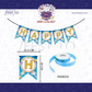 Blue Happy Birthday Banner Set
