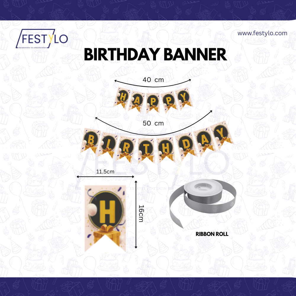 18th Birthday Golden Party Decoration (33 pcs)