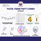 Pastel Theme Birthday Combo Kit with Silver banner