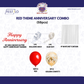 Red Theme Anniversary Decoration Combo – 59 Pcs