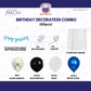 Black Blue Silver Birthday Decoration Combo (69 pcs)