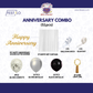 Black Silver Anniversary Decoration Combo (51 pcs)