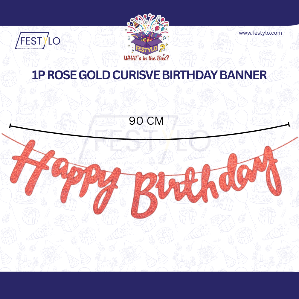 Rose Gold Birthday Decoration Combo
