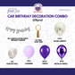 Car Birthday Decoration Combo – 29 Pcs | Purple Theme