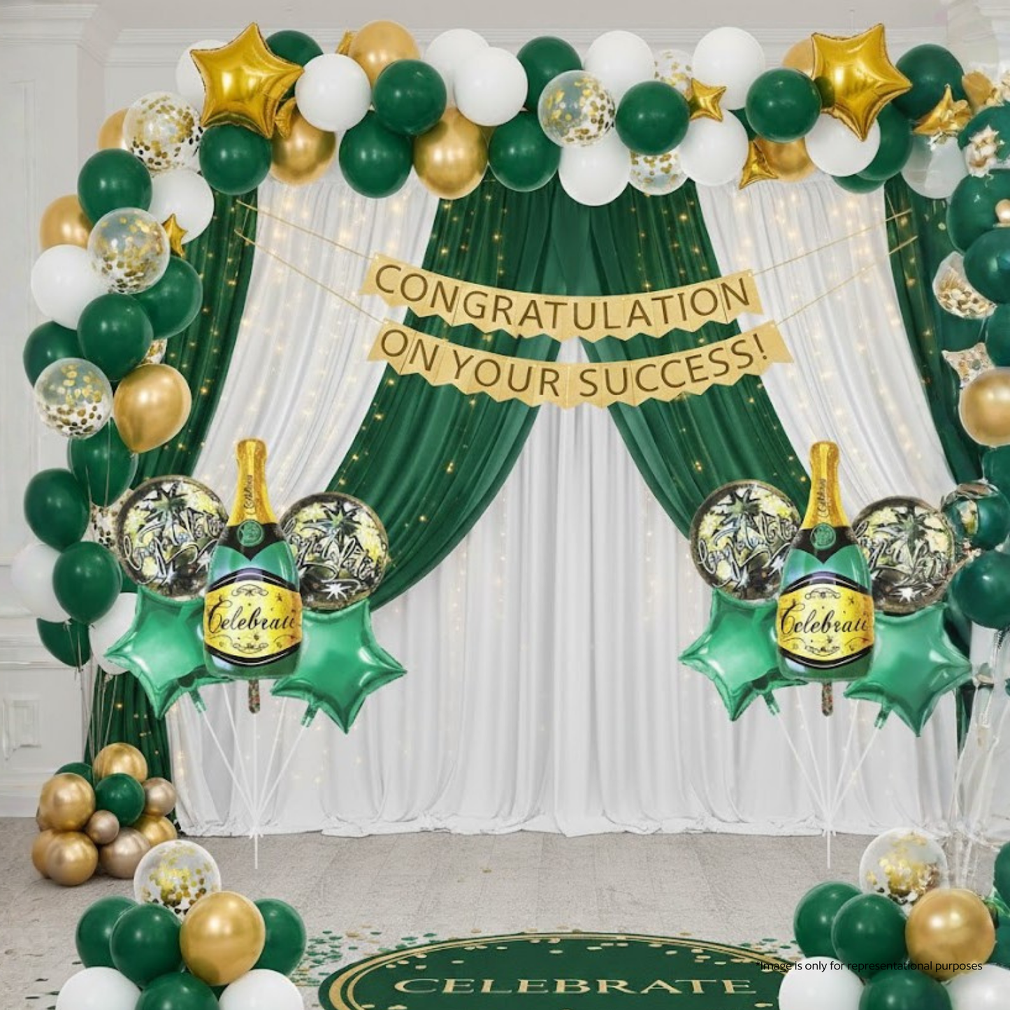 Champagne Congratulations Celebration 5 pcs Foil Balloons