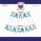 Blue Balloon Happy Birthday Banner