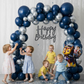 Paw Patrol Blue & Silver Birthday Decoration Combo Kit (39 pcs)