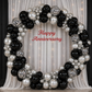 Black Silver Anniversary Decoration Combo (51 pcs)