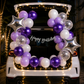 Car Birthday Decoration Combo – 31 Pcs | Purple & White