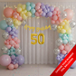 Pastel Theme Birthday Combo Kit with Golden banner
