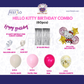 Hello Kitty Birthday Combo (60 pcs)  Silver Frills