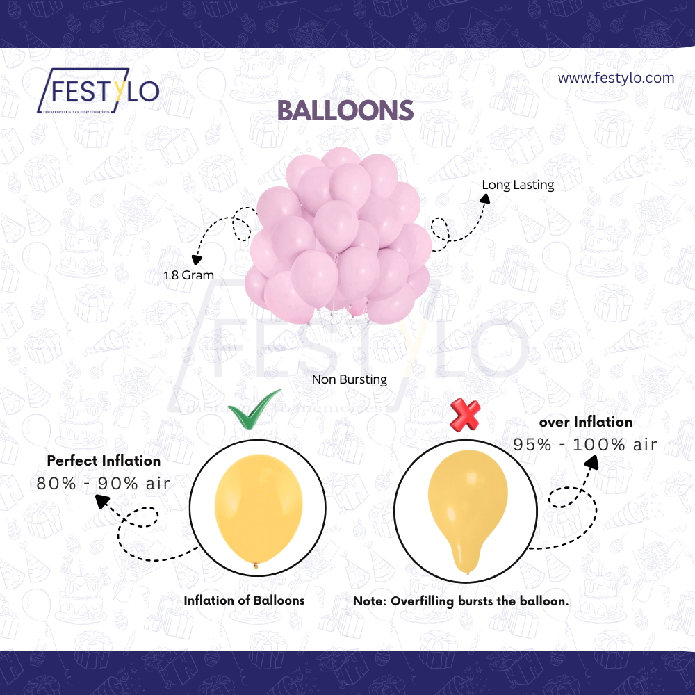 Pastel Rose Birthday Balloon Set (60 pcs)