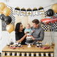 Black Gold First Birthday Banner