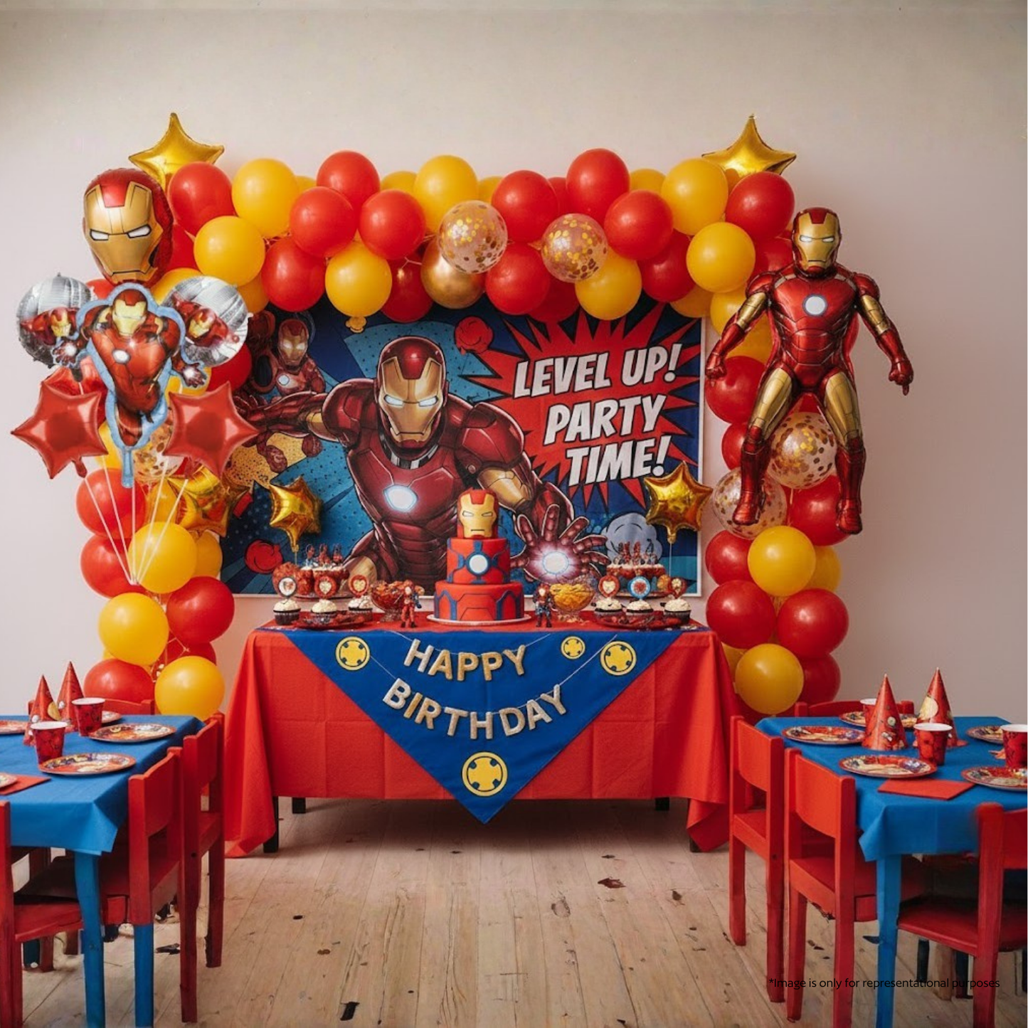 Iron Man Superhero 5 pcs Foil Balloons