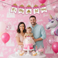 Pink Princess First Birthday Banner