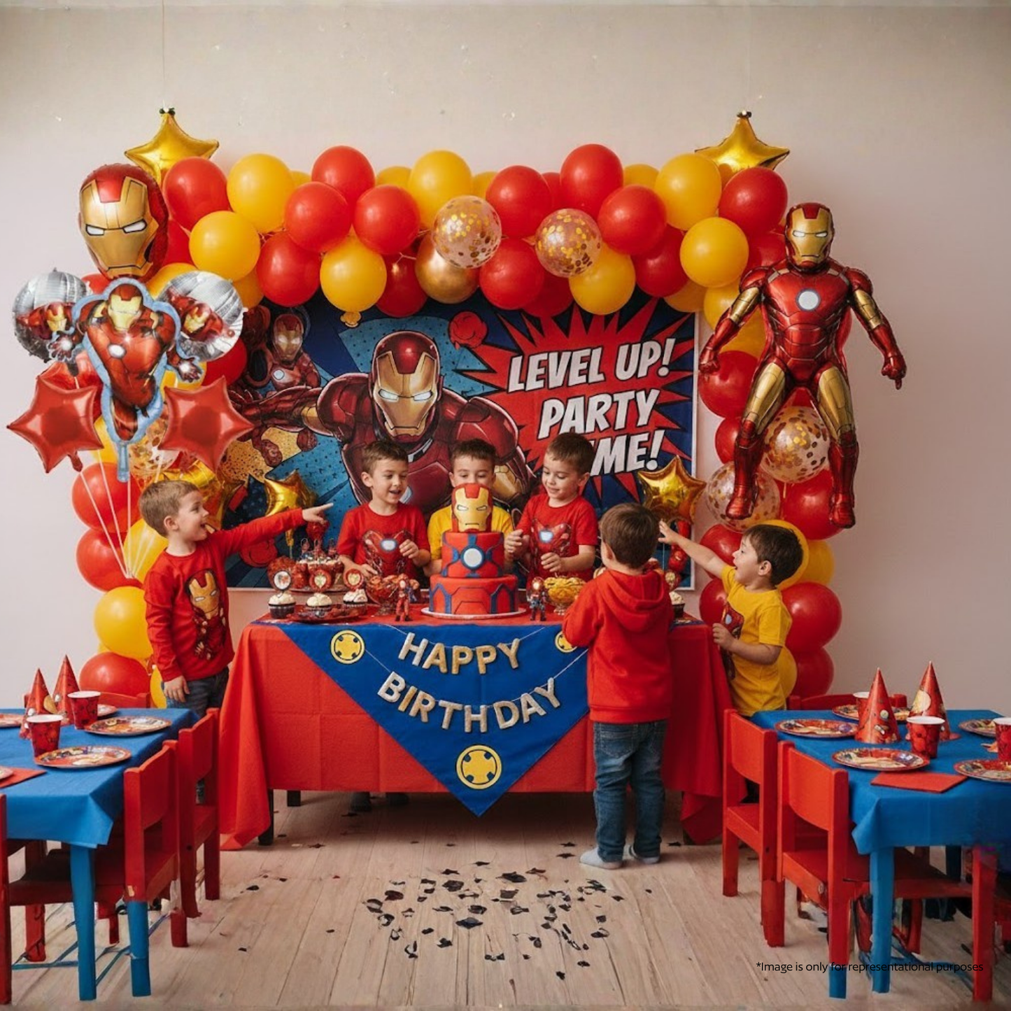 Iron Man Superhero 5 pcs Foil Balloons