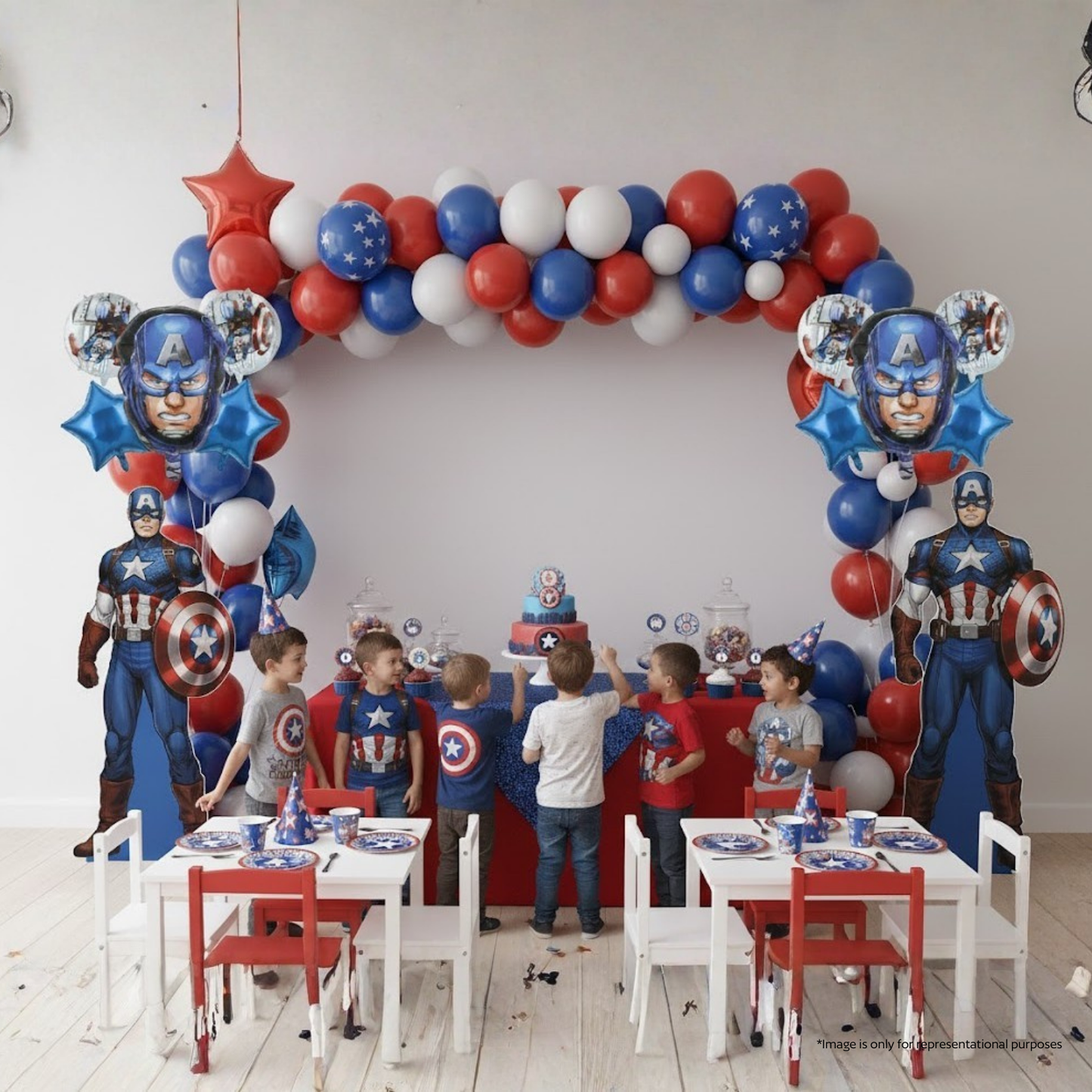 Captain America 5 pcs Foil Balloons