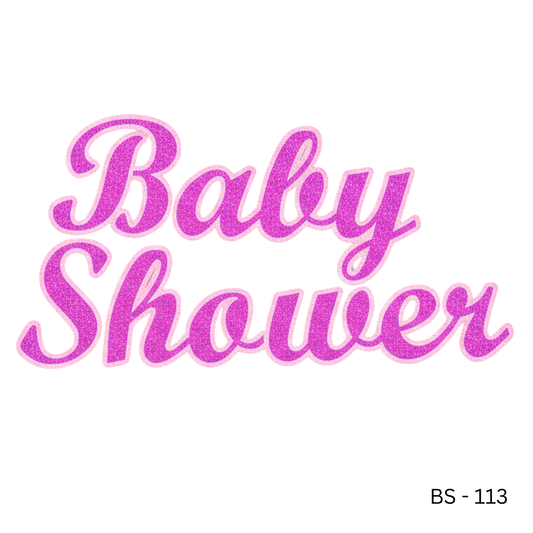Pink Glitter Baby Shower Decor